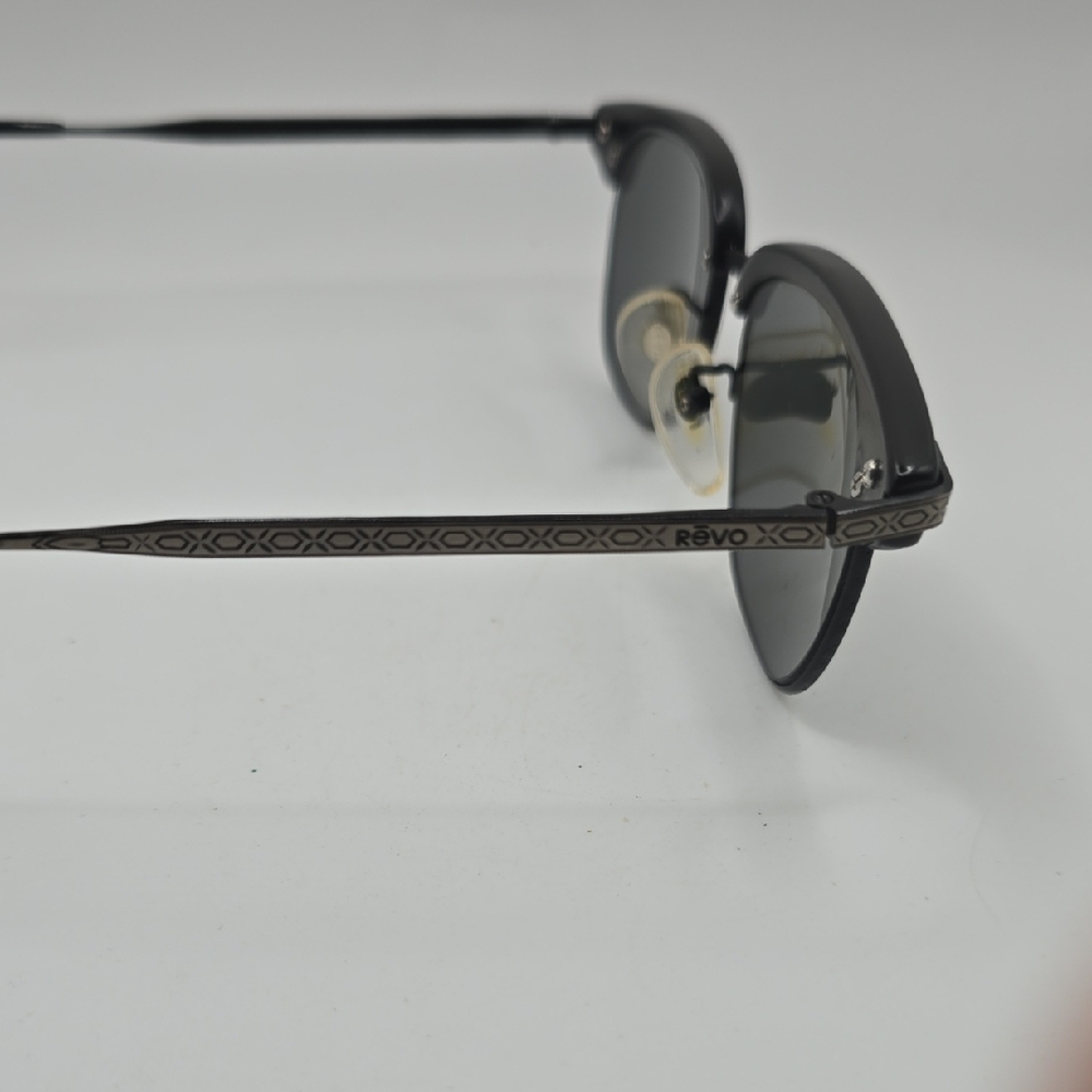 Revo Vintage Pewter Etched Frame Smokey Grey Lenses Sunglasses Japan - Picture 5 of 7